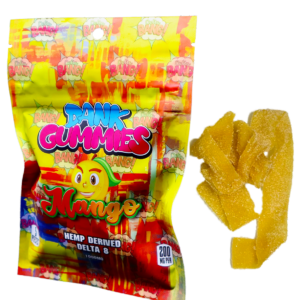 Delta-8 Dank Gummies Mango Gummy Belts 1000mg