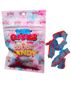 Delta-8 Dank Gummies Cotton Candy Gummy Belts 1000mg